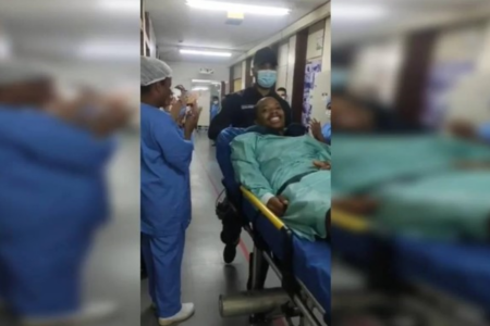 Cobrador de ônibus Júlio Botelho: alta da UTI do Hospital de Base (Foto: Reprodução)