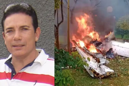 Empresário conhecido como Thiago da Ótica é uma das vítimas em queda de avião em SP — Foto: Reprodução