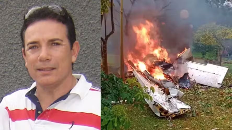 Empresário conhecido como Thiago da Ótica é uma das vítimas em queda de avião em SP — Foto: Reprodução