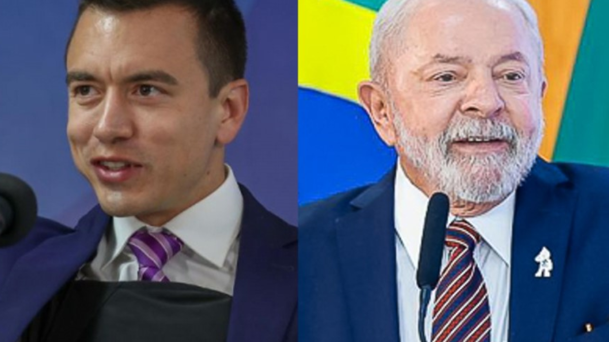 Presidente Lula, do Brasil, e Daniel Noboa, do Equador (Fotos: Divulgação)