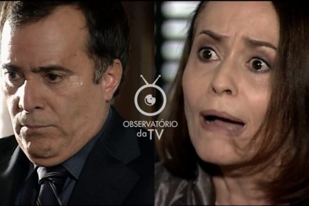 Antenor (Tony Ramos) e Ana Luísa (Renée de Vielmond) de Paraíso Tropical