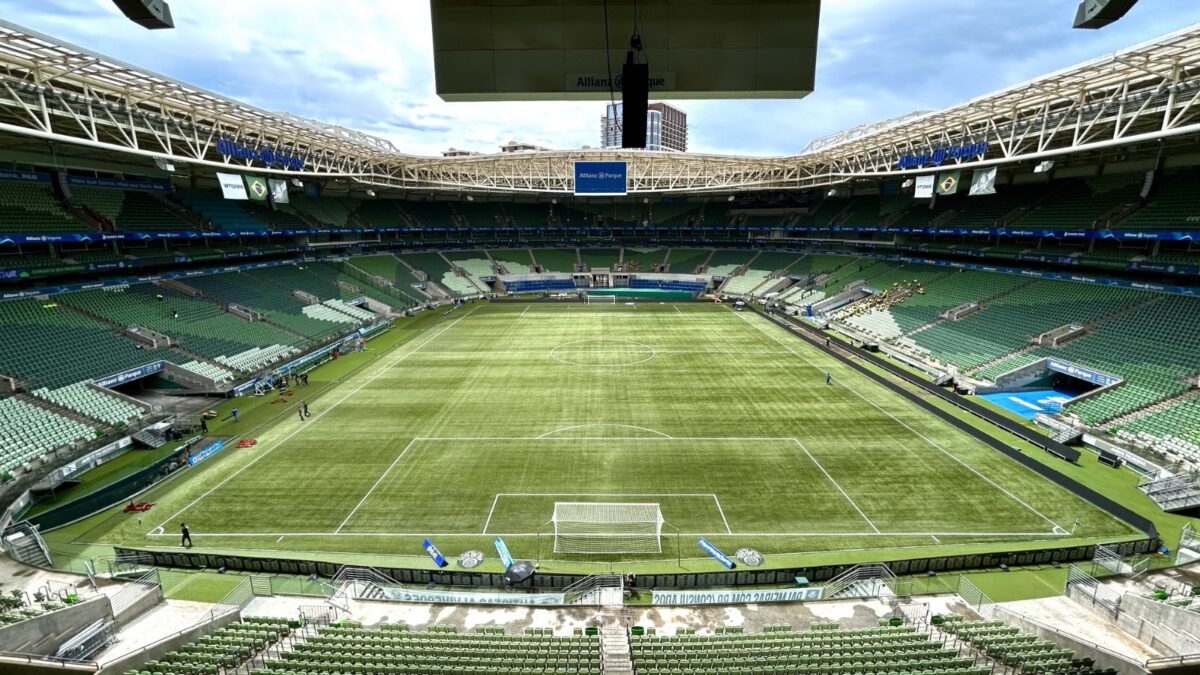 Estádio Allianz Parque antes do clássico contra o Santos
