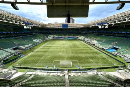 Estádio Allianz Parque antes do clássico contra o Santos