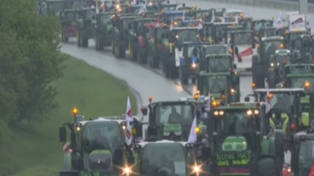 Protesto na França (Foto: Reprodução)
