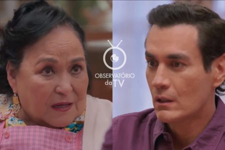 Dona Magos (Carmen Salinas) e Vicente (David Zepeda) de Minha Fortuna é Te Amar