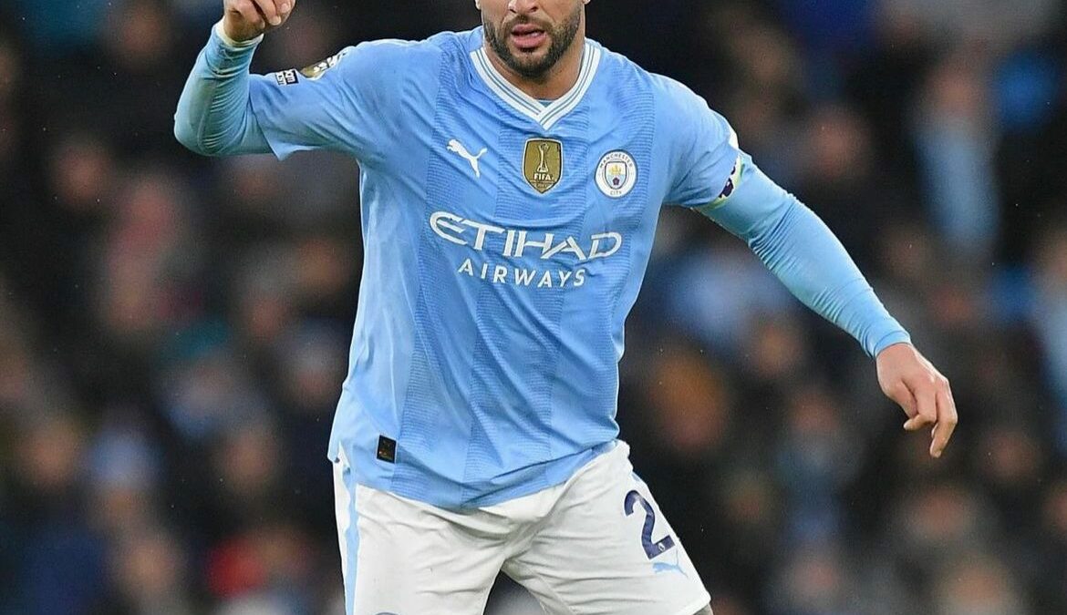 Kyle Walker em ação pelo Manchester City