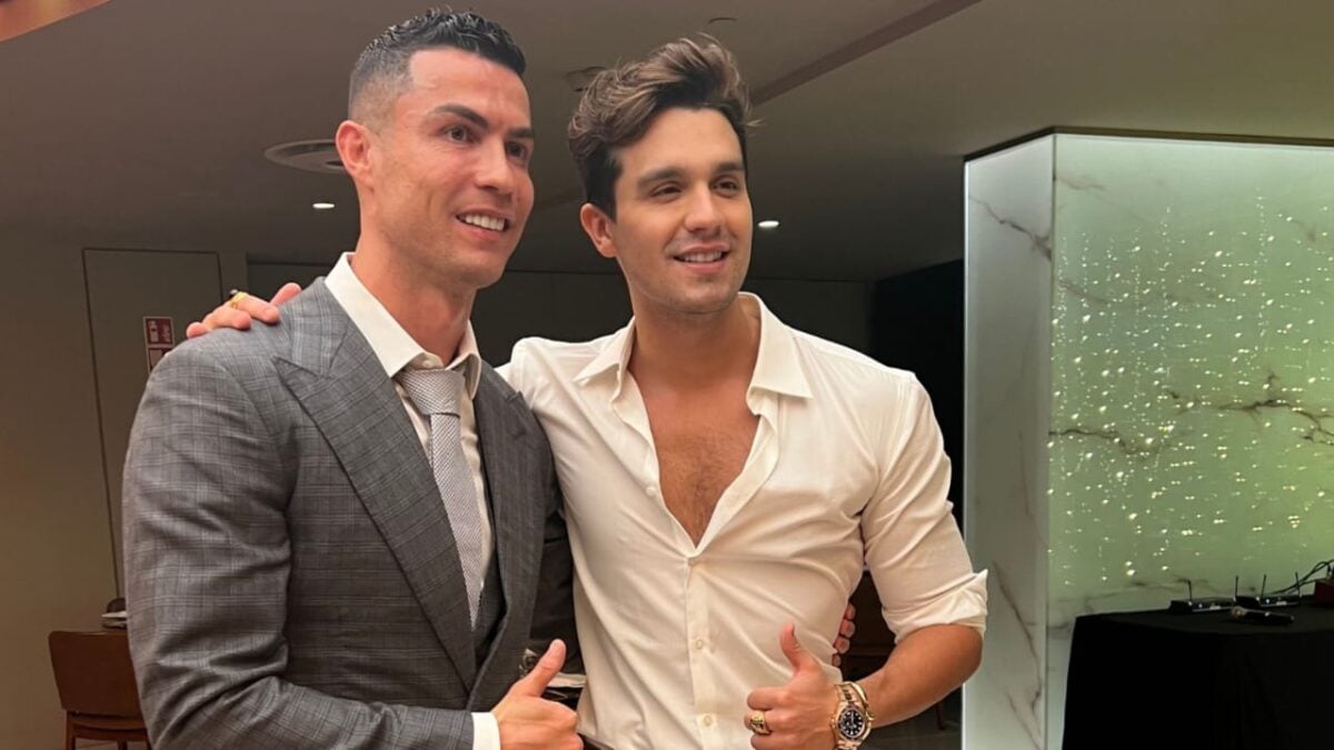 Cristiano Ronaldo presenteia Luan Santana com Rolex em festa de Ano Novo