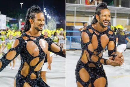 Maquiador de Goiânia faz história na Sapucaí e é rei de bateria em três escolas John Avelino deixou a cidade pelo sonho do carnaval carioca