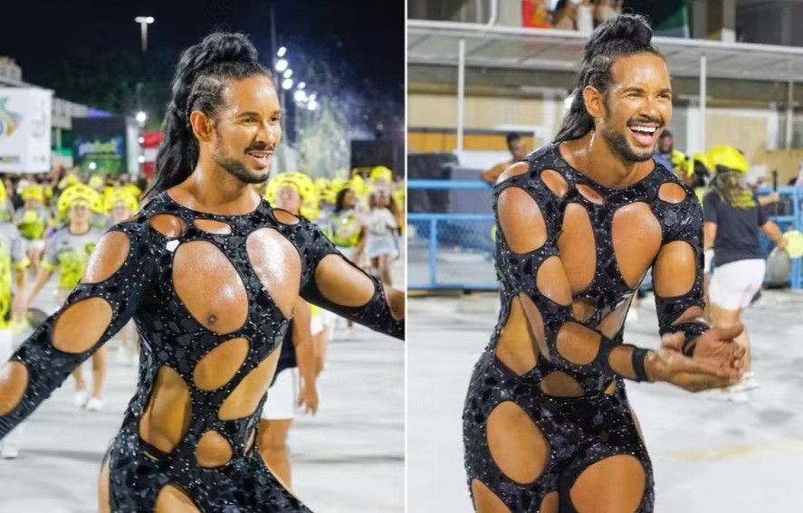 Maquiador de Goiânia faz história na Sapucaí e é rei de bateria em três escolas John Avelino deixou a cidade pelo sonho do carnaval carioca