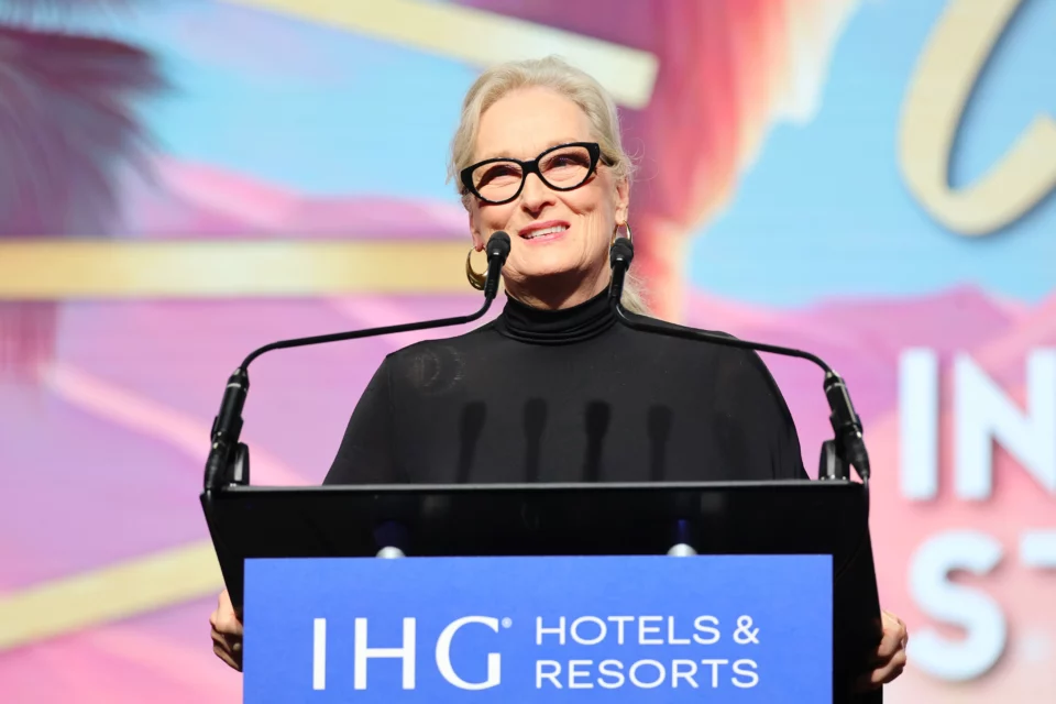 No Palm Springs Film Awards, na noite de quinta-feira, Meryl Streep fez uma rara aparição pública e elogiou o filme 
