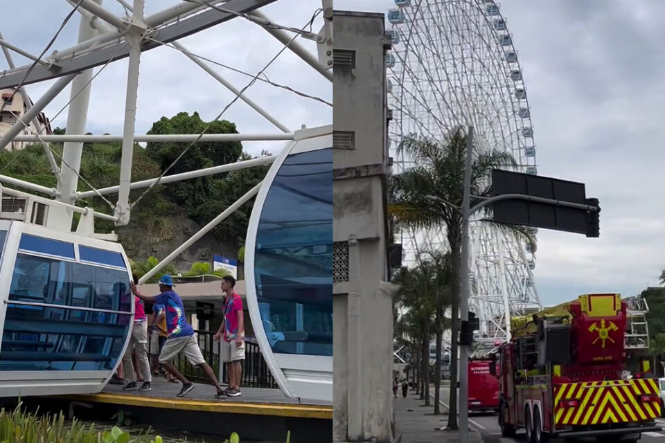 Roda-gigante localizada na Zona Portuária do Rio de Janeiro