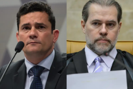 Ministro Dias Toffoli e senador Sergio Moro (Foto: Agência Brasil)