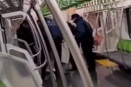 Mulher que atacou passageiros com faca é detida em trem de Tóquio (Foto: Reprodução)