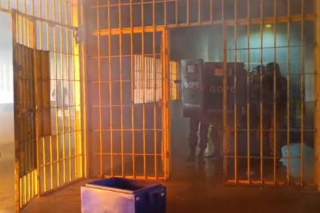 Simulação foi realizada no no Complexo Prisional em Aparecida de Goiânia (Foto Polícia Penal)