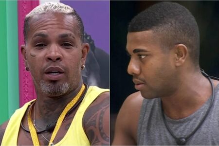 Rodriguinho diz, duas vezes, que bateria em Davi no BBB 24: voadora na cara primeiro cara que bateu no outro dentro do BBB, disse o cantor