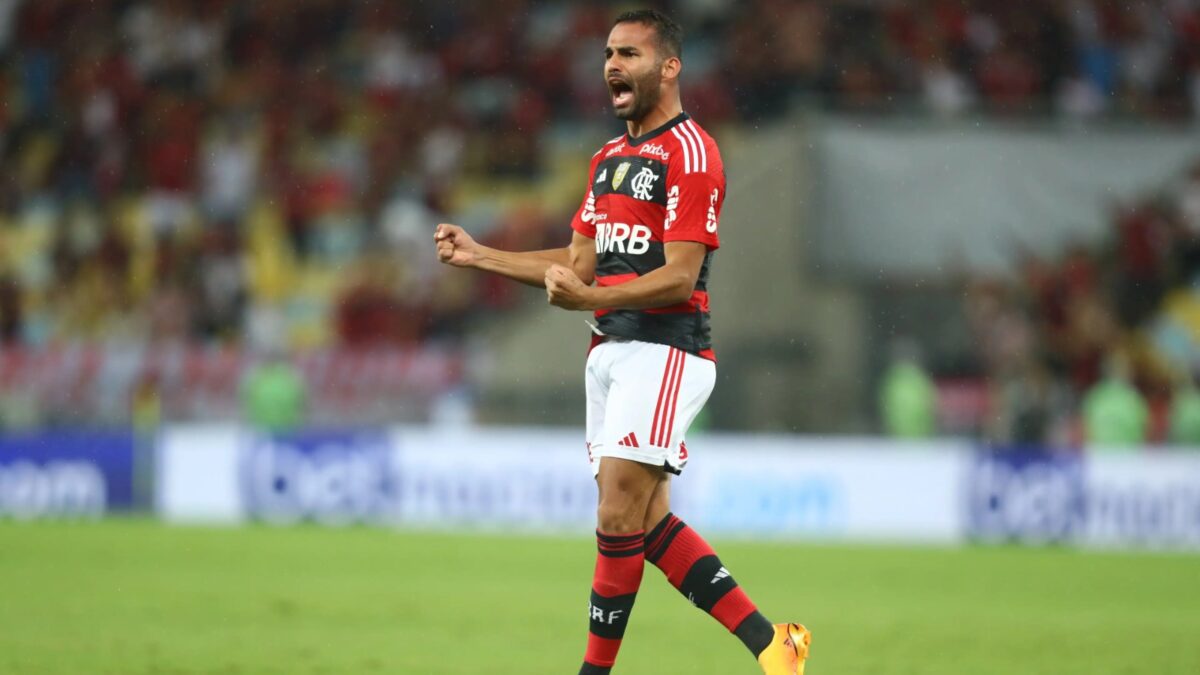 Thiago Maia em ação pelo Flamengo