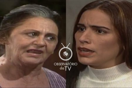 Isaura (Laura Cardoso) e Ruth (Gloria Pires) de Mulheres de Areia