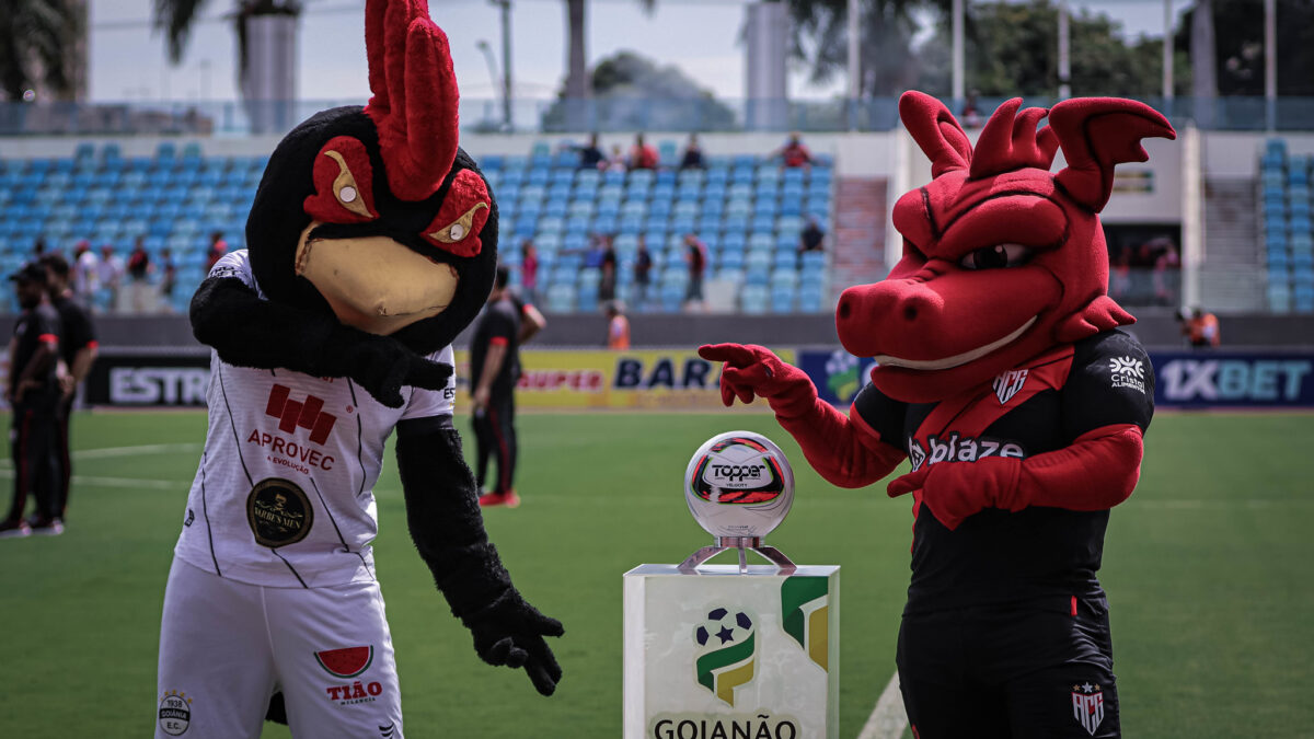 Mascotes de Goiânia e Atlético Goianiense no Olímpico