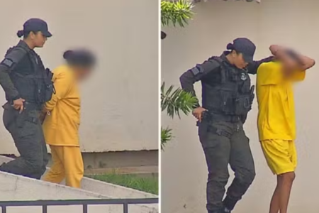 Mãe e filho são presos por matar e ferir estudantes em Anápolis (Foto: Reprodução)