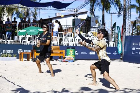 Jogadores de Beach Tennis em Itumbiara