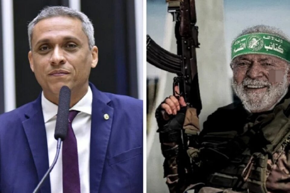 Gustavo Gayer é criticado por publicar montagem de Lula como soldado do Hamas. Parlamentar também associa presidente ao Nazismo