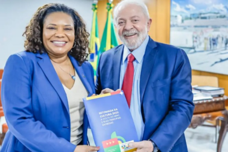 Presidente Lula e Margareth Menezes, ministra da Cultura (Foto: Agência Brasil)