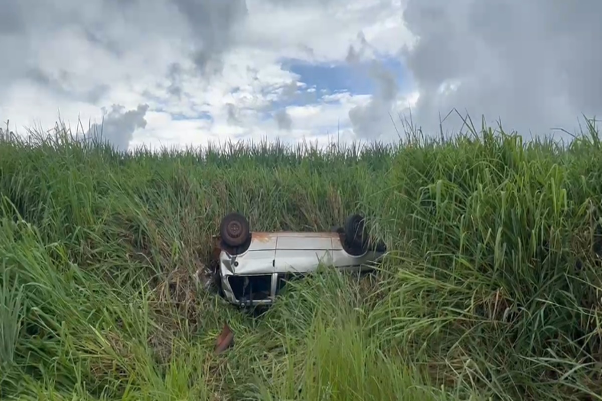 Goiás: idosa morre após carro ser atingido por caminhão e capotar na BR-060