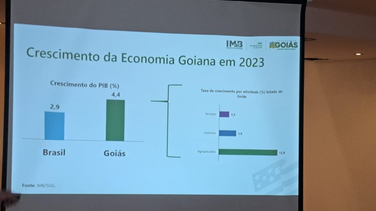 Goiás teve 4,4% de aumento no PIB em 2023, aponta governo Crescimento se deu através da atividade agropecuária, indústria e serviços