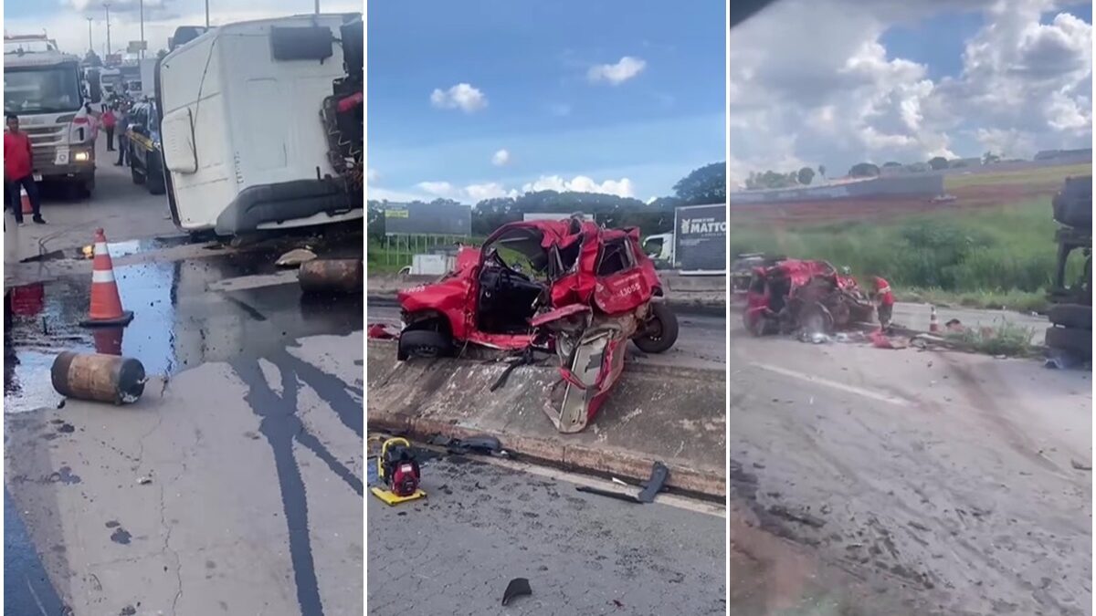 Dois acidentes envolvendo seis veículos geram congestimento de cerca de 9 km na BR-153, em Goiânia