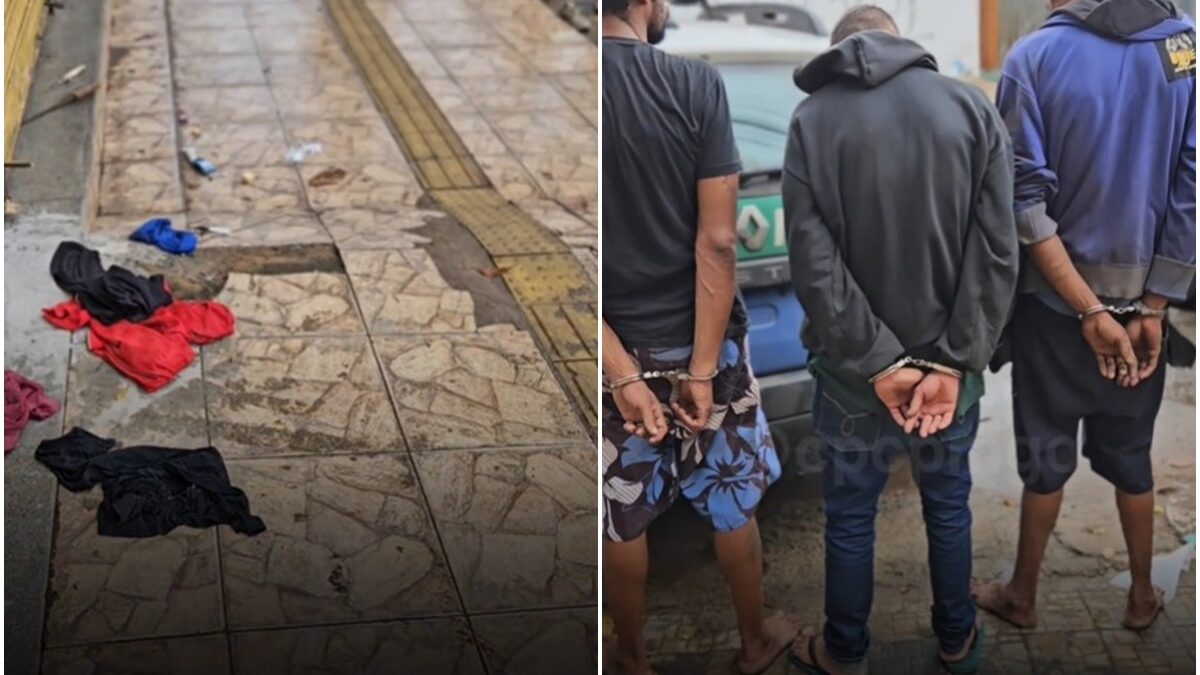 Homem é esfaqueado em terminal de Goiânia por dívida de drogas e PM prende 3 suspeitos