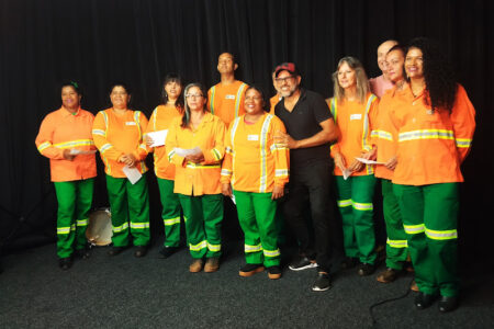 Garis da Comurg participam de gravação em estúdio e show do cantor goiano Silvio Soũls