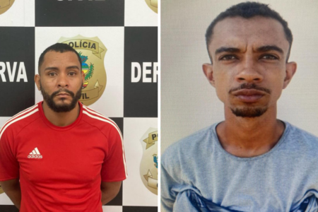 Anderson Pereira dos Santos e Kenge Cerqueira dos Santos são investigados por roubo, em Goiânia (Foto: Divulgação/PCGO)