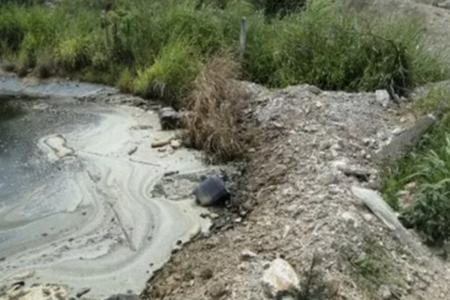 Aterro que funciona sob liminar em Padre Bernardo (Foto: Reprodução/MPF)