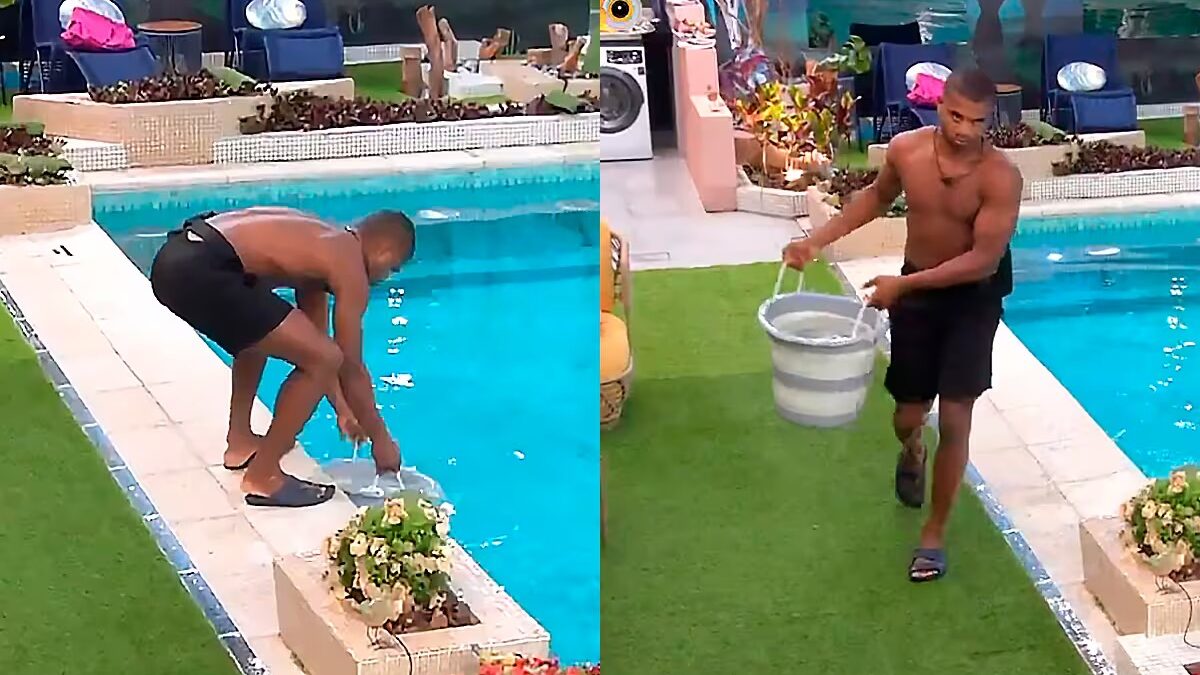 BBB 24: Após ter roupas jogadas na piscina, Davi arma vingança para Leidy e é repreendido pela produção Alane e Isabelle foram punidas