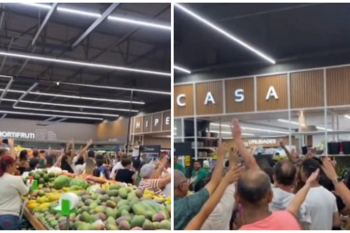 Evangélicos viralizam ao cantar louvor em supermercado