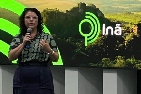 Secretária Andréa Vulcanis, durante lançamento do Inã (Foto: Divulgação)