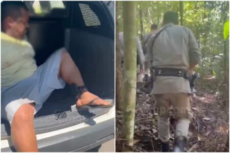 PM homem que furtou supermercado em Goiânia e fugiu para região de mata