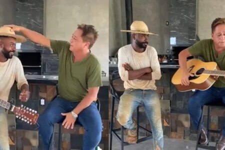 Após viralizar em vídeo com Leonardo, mestre de obras abre show de Zezé di Camargo Fredd ainda cantou junto com Zezé em umas três músicas