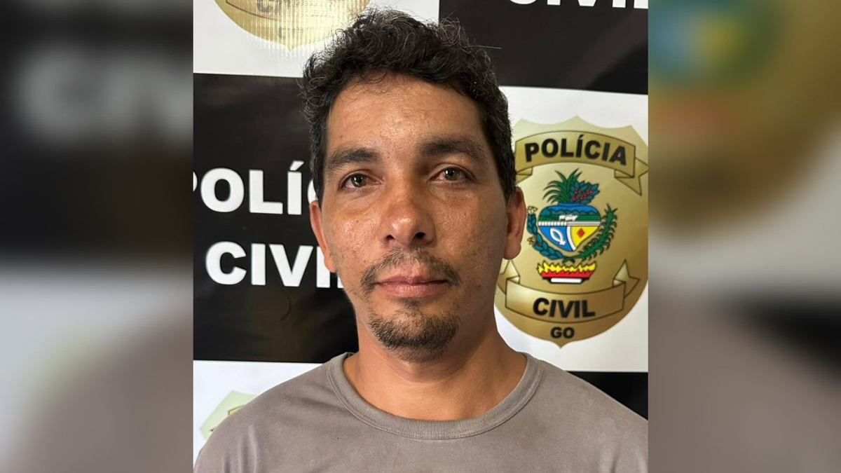 Nailton Silva Santos, 39 anos, é preso suspeito de estupro em Formosa (Foto: Divulgação/PCGO)