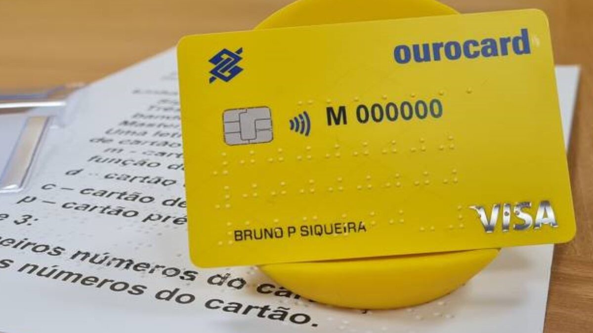 Cartão em libras do Banco do Brasil (Foto: Divulgação)