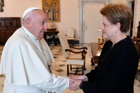 Dilma visitou o Papa no Vaticano (Foto Vatican Media)