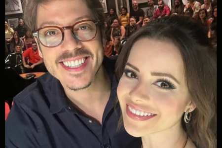 Fábio Porchat e Sandy - par romântico no filme 'Evidências do Amor' (Foto reprodução Instagram)