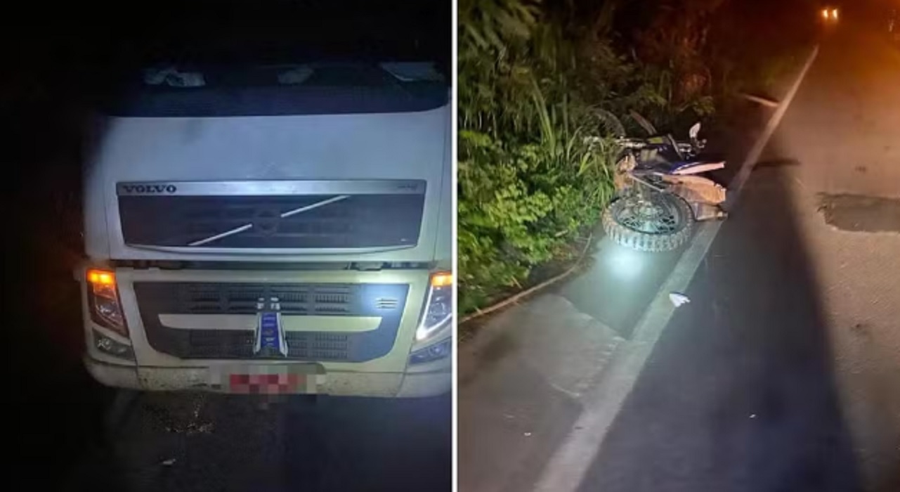 Acidente entre moto e caminhão deixa um morto na GO-139, em Marzagão