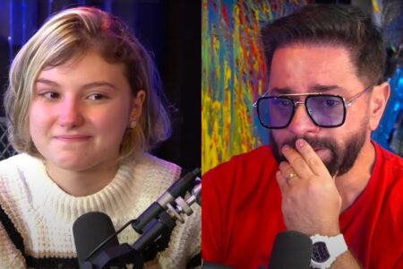 Influencer com câncer terminal fala sobre morte em podcast Isabel Veloso emocionou o apresentador Rogério Vilela e os internautas