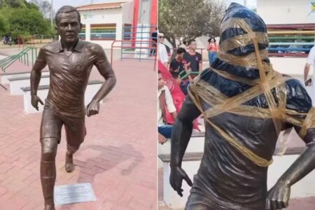 Prefeitura de Juazeiro remove estátua do ex-jogador Daniel Alves, condenado por estupro na Espanha Ministério Público da Bahia