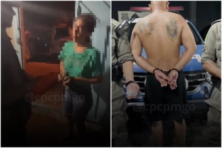 Homem diz palavras desconexas à PM ao ser preso suspeito de agredir esposa em Goiânia