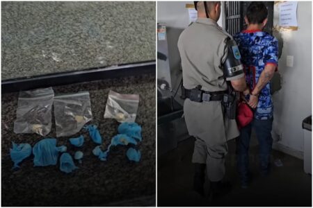 Preso suspeito de tráfico que carregava porções de crack nos bolsos, em Goiânia