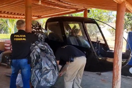 Polícia Federal apreende nono helicóptero em Goiás em operação contra o tráfico internacional de drogas