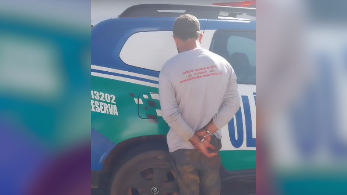 Marido preso suspeito de agredir e manter esposa em cárcere (Divulgação/PMGO)