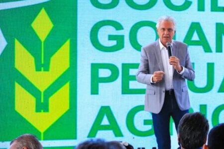 Governador Ronaldo Caiado em evento da SGPA (Foto: Divulgação)